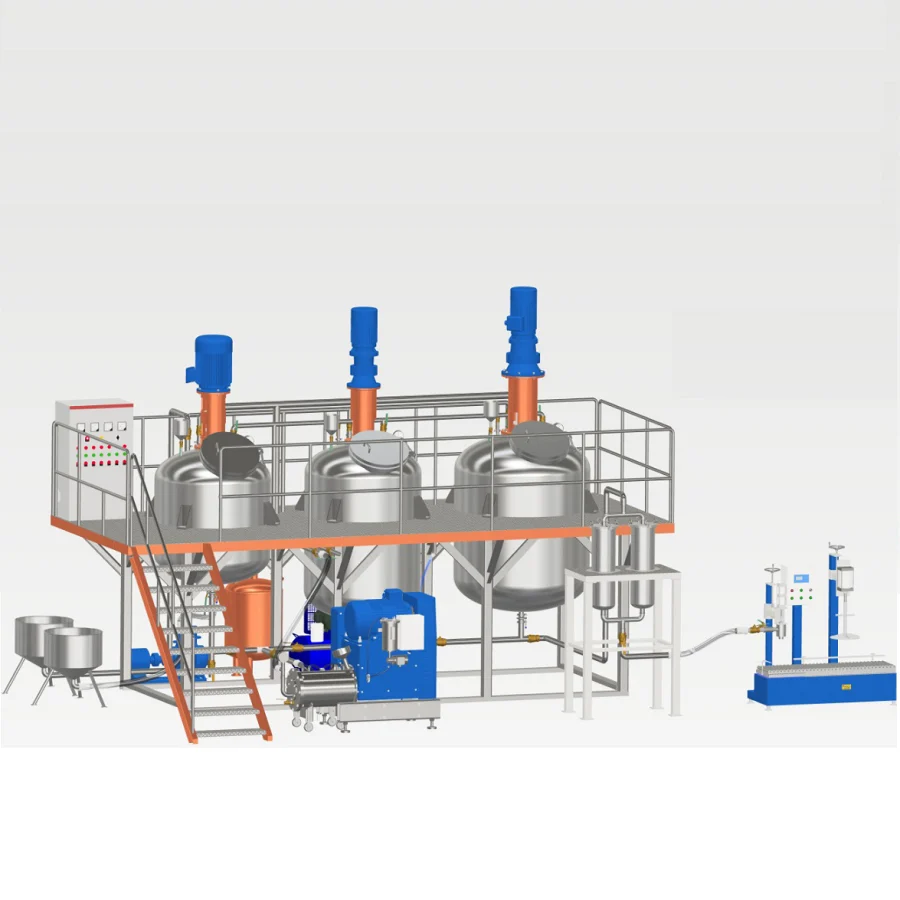 Industrial liquid mixing and automatic filling production line