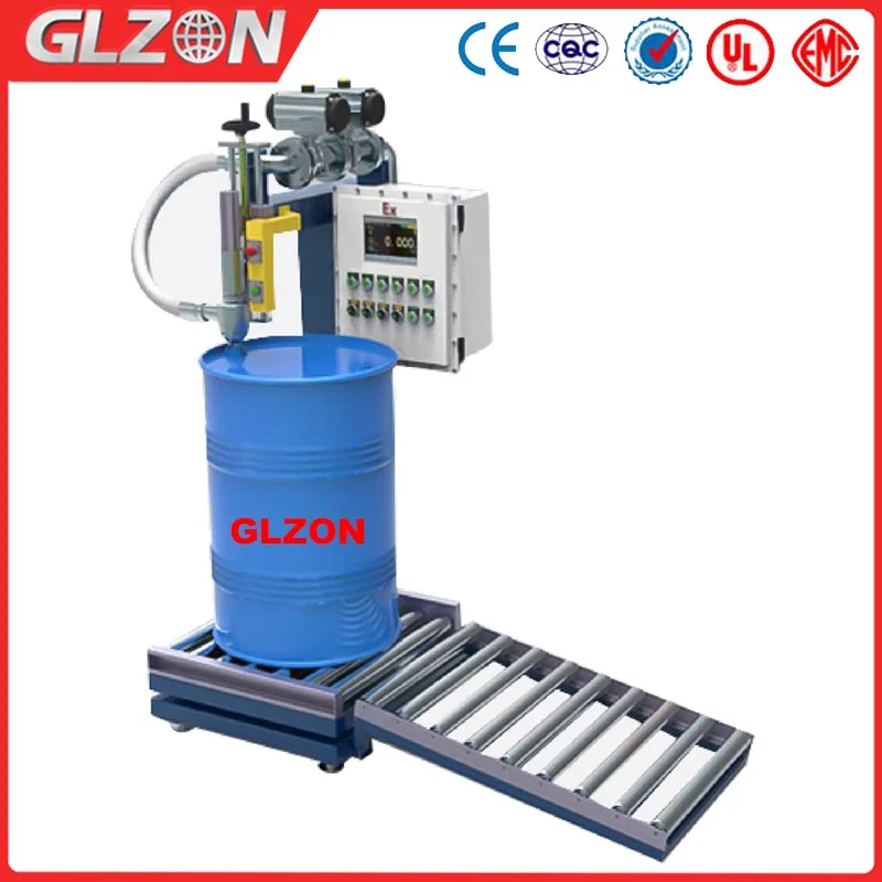 Semi-automatic 200L drum filling system