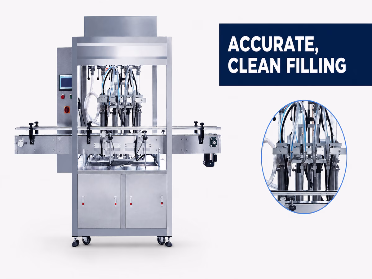 Automatic lubricant oil bottle filling machine with accurate drip-free filling