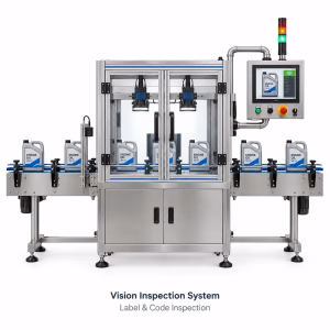 Vision inspection system for engine oil canister labels and codes